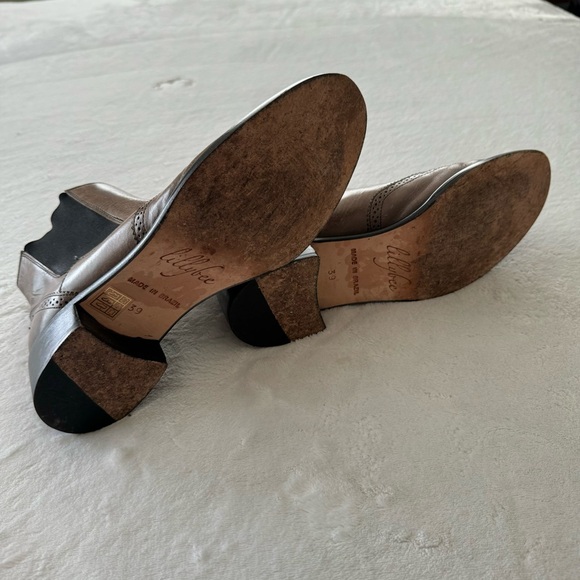 Lillybee Kristin Distressed Brown Black Slip On Ankle Boots Size 8.5 - Picture 5 of 10